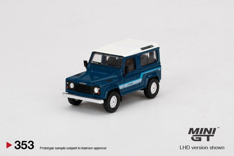 Mini GT Land Rover Defender 90 County Wagon Stratos Blue Carousel 2