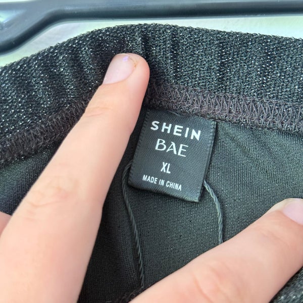 Shein Bae Size XL Dark Gray Pleated-Front Mini Skirt Carousel 2