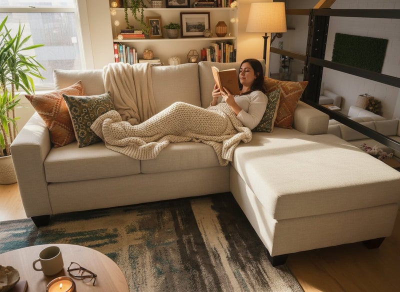 LOOK NEW YORK 4-SEATER SOFA CHAISE | LOCAL NZ MADE LOUNGE SUITE Carousel 1