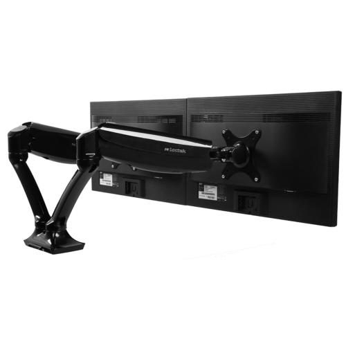 Loctek Pro Mount, 17"-30" Dual Gas Spring Monitor Stand - VESA 75 & 100mm - Max Carousel 1