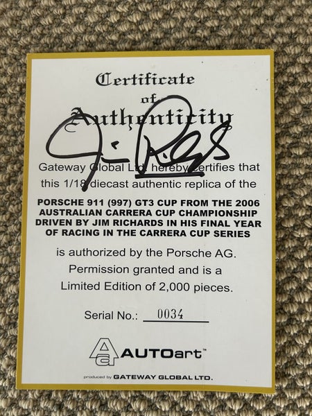 AUTOart 1/18 Porsche 911 (997) GT3 Jim Richards #2 Australian Carrera Cup 2006 Carousel 4