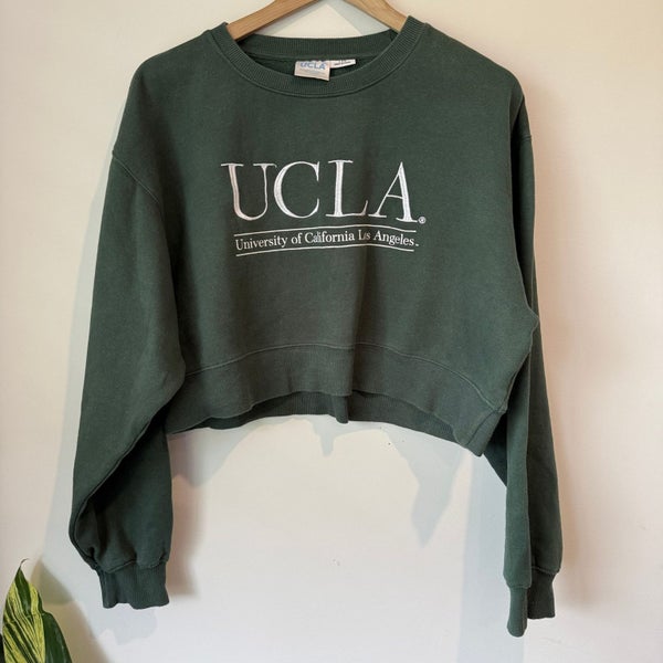 Cotton On UCLA L Vintage Green Cropped Sweatshirt Carousel 1
