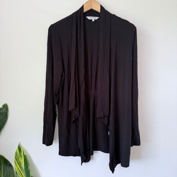 Body Code L Black Draped Cardigan Carousel 1