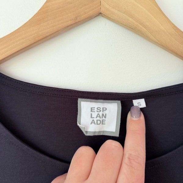 Esplande S Long T-Shirt Dress Side Button Hems Carousel 2