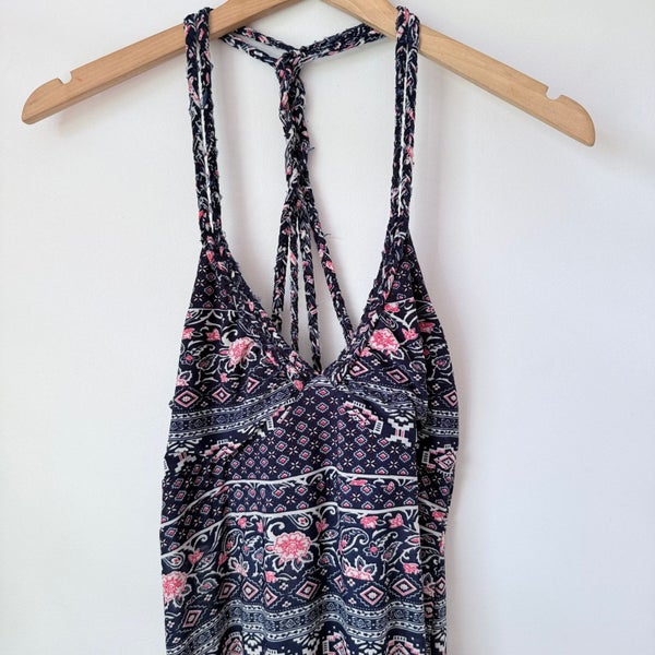 Chic A Booti 12 Bohemian Print Maxi Dress Criss-cross Back Carousel 2