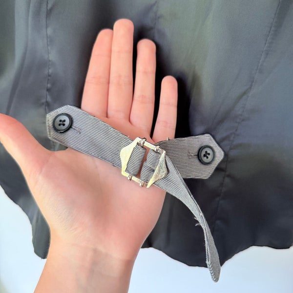 Tarocash Size XS Men's Grey Black Wavy Striped Suit Vest Carousel 5