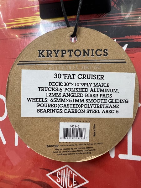 BRAND NEW Kryptonics 30” Fat Cruiser Skateboard – Retro Cali Vibes! Carousel 3