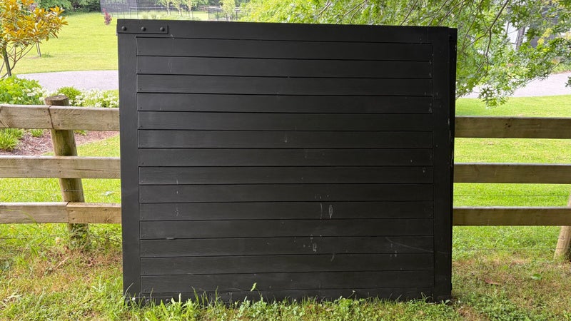 Driveway Gates Wood Black (Pair)64607039974914110
