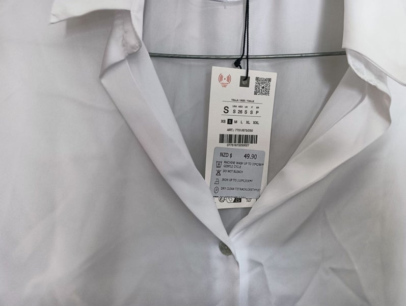 Zara collared long sleeve shirt. Carousel 3