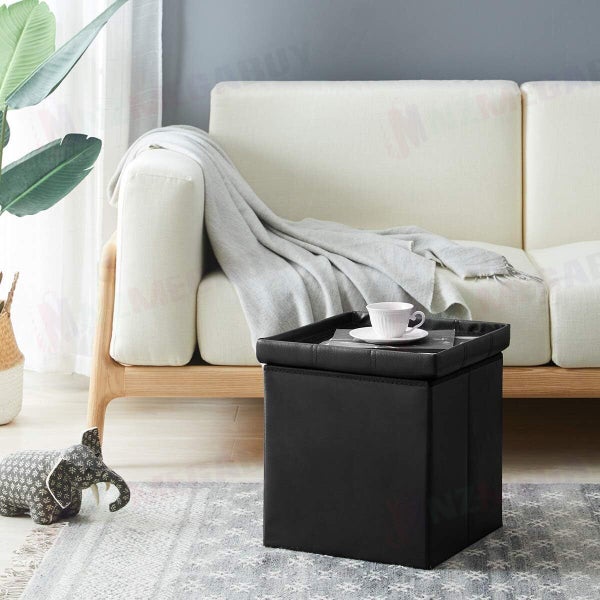 Ottoman Bench Seat Small - Black Carousel 9