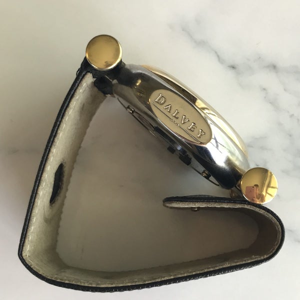 ** :: DALVEY SCOTTISH TRAVEL POCKET CLOCK :: GOLD PLATE TRIM :: $$72-50 ::64528985199490112