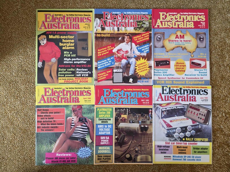 Vintage Magazines - Electronics Australia x6 (Various sets 1980's) Carousel 1