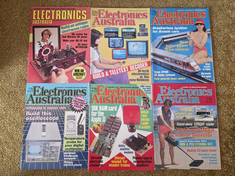 Vintage Magazines - Electronics Australia x6 (Various sets 1980's) Carousel 12