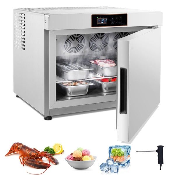 32L Commercial Blast Freezer 4 Trays Blast Chiller Chest Seafood Ice Cream Carousel 1