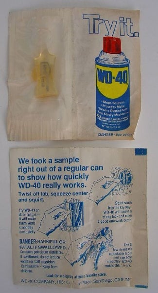 Vintage WD40 Advertising Promotional Sample x 2 Carousel 1