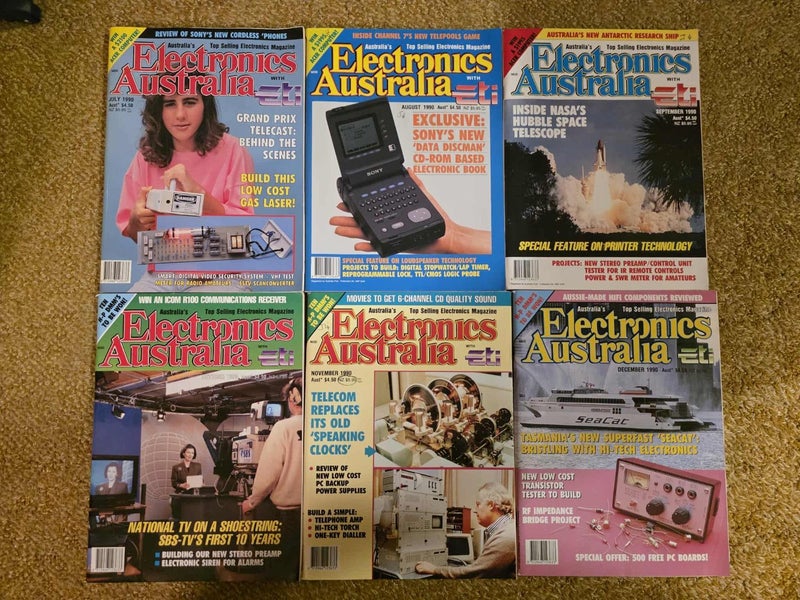 Vintage Magazines - Electronics Australia x6 (Various sets 1990's) Carousel 1