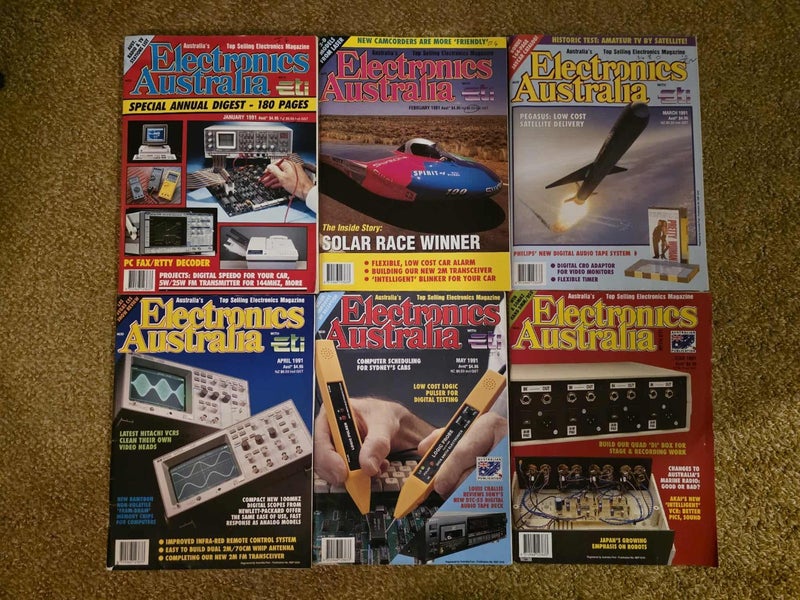 Vintage Magazines - Electronics Australia x6 (Various sets 1990's) Carousel 2