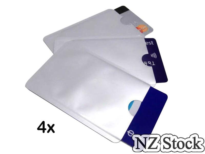 4 X RFID Blocking Credit Card Protection Sleeves Carousel 1