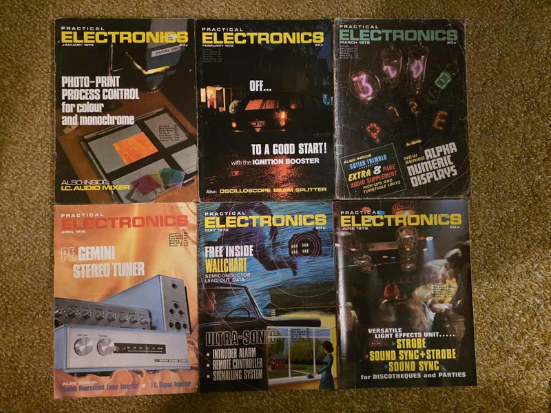 Vintage Magazines - Practical Electronics x6 (Various years and sets) Carousel 2