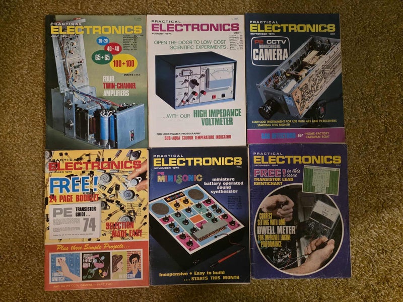Vintage Magazines - Practical Electronics x6 (Various years and sets) Carousel 7