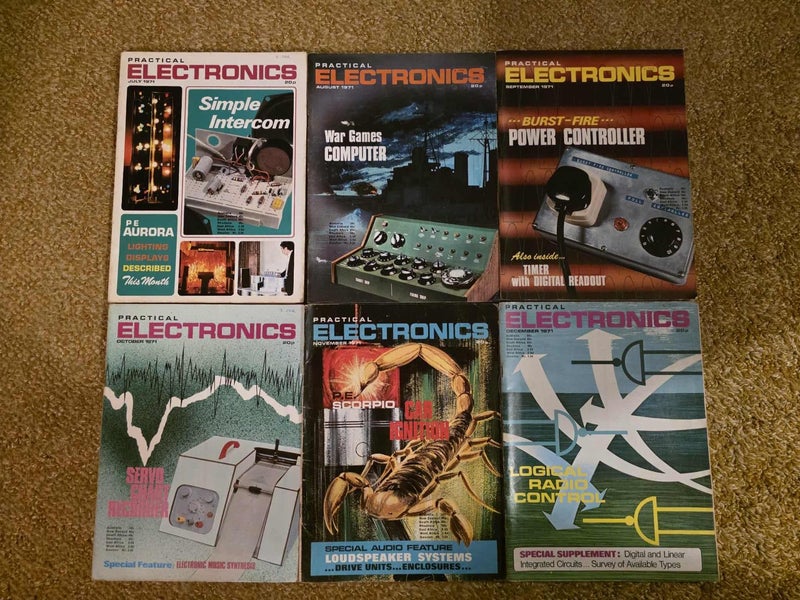 Vintage Magazines - Practical Electronics x6 (Various years and sets) Carousel 1