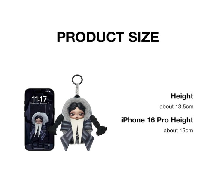 SKULLPANDA X WEDNESDAY-POP MART-VINYL PLUSH PENDANT-BRAND NEW! Carousel 10