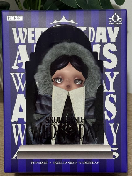 SKULLPANDA X WEDNESDAY-POP MART-VINYL PLUSH PENDANT-BRAND NEW! Carousel 1