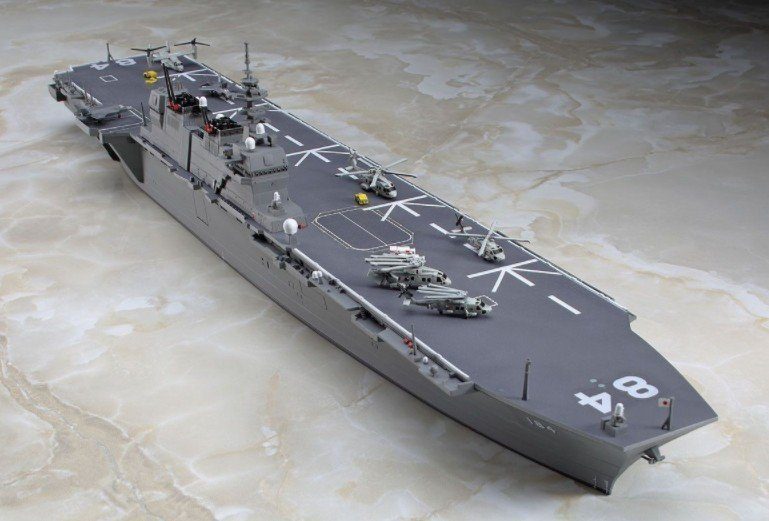 Hasegawa 1/700 Scale J.M.S.D.F. DDH Kaga Helicopter Destroyer Plastic Model K...64532317823106111