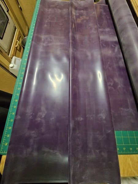 2 METRES .50mm DAMSON PURPLE LATEX SHEETING UK FASHION COSPLAY #016 Carousel 2