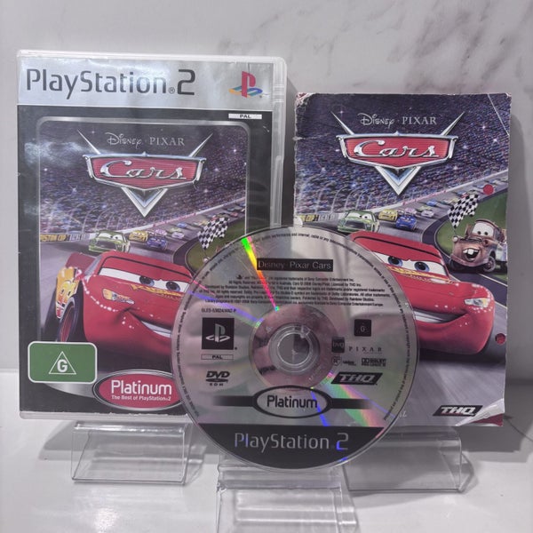 PS2 • Disney Pixar Cars (Platinum) • CIB Torn Manual Carousel 1