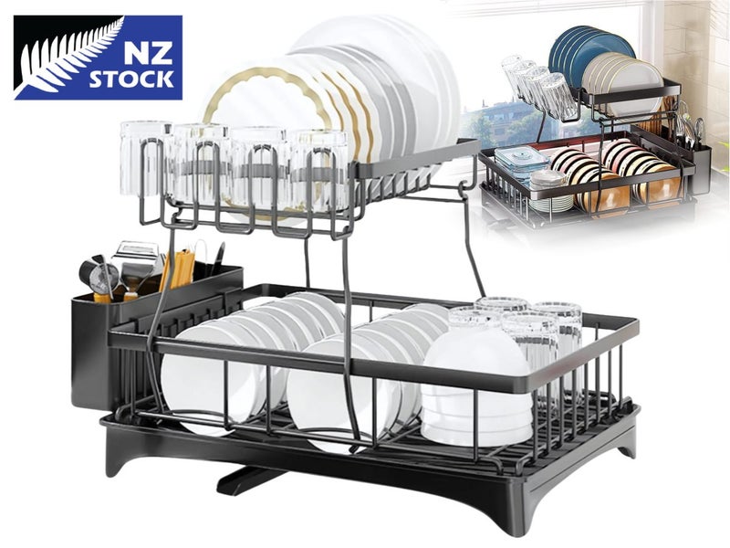 Dish Drying Rack 2 Tier Carousel 1
