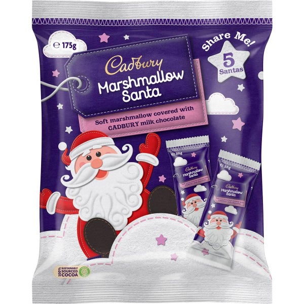 Cadbury Marshmallow Chocolate Santa Christmas 5 Piece Pack Carousel 1
