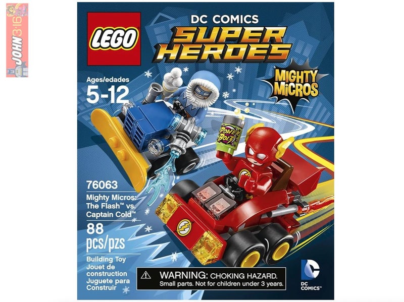 CUTE SUPER HEROES LEGO SET - 76063 MIGHTY MICROS - THE FLASH vs CAPTAIN COLD Carousel 1