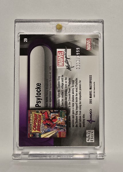 *** STUNNING! PSYLOCKE 2016 MARVEL MASTERPIECES JOE JUSKO *** Carousel 2