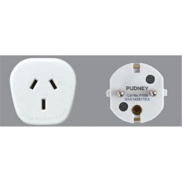 PUDNEY P4423 Outbound Travel Adapter - NZ / AU to EURO Plug [P4423] Carousel 2