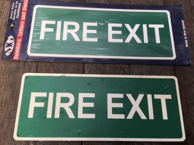Fire Exit Signs x 2 - Health and Safety Carousel 1