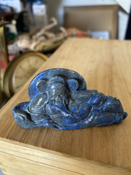 Lapis lazuli stone antique laughing Buddha Carousel 6