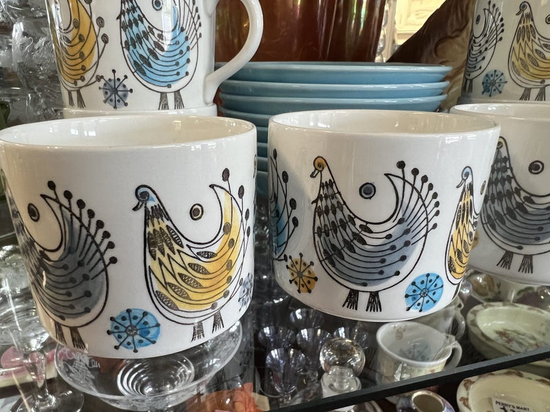 Vintage Rörstrand Fenix Scandinavian MCM Coffee Set (8 Cups & 8 Saucers)64537594424577111