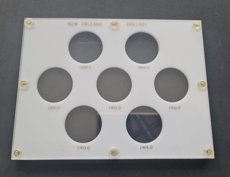 Vintage United States New Orleans Silver Dollars Holder Capital Plastics Carousel 1