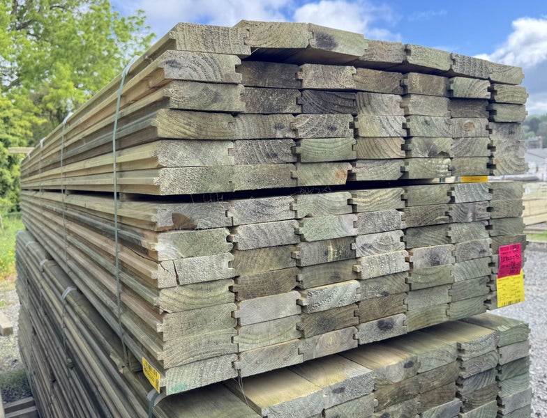 PINE, TG&V RETAINING, No2, 135 x 42mm, H4 TREATED - 382.2m - TBT2260 Carousel 1