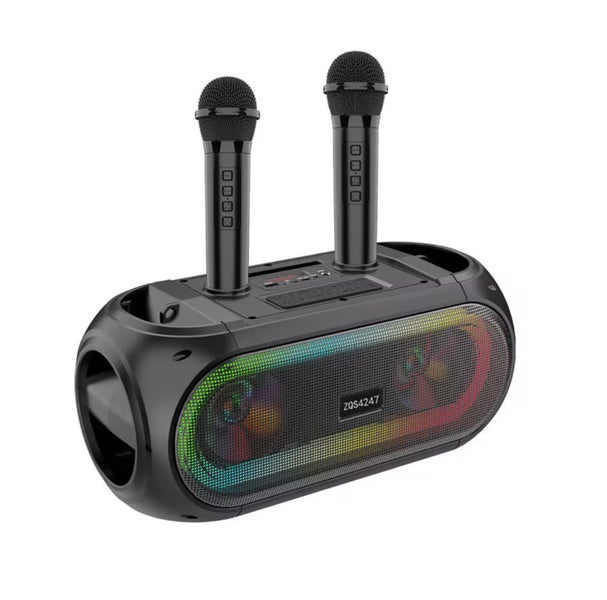 Bluetooth Speaker with 2 Wireless Microphones – Karaoke & Party Ready Carousel 1