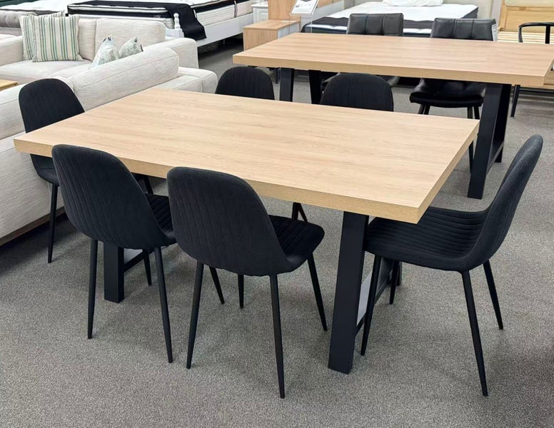 Dining Table Oak Color 1600mm With 6 Chairs Carousel 1