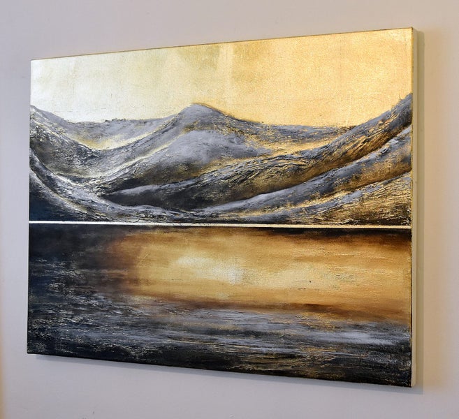 WANAKA GOLDEN LIGHT - GOLD LEAF - EXTRA LARGE Carousel 2