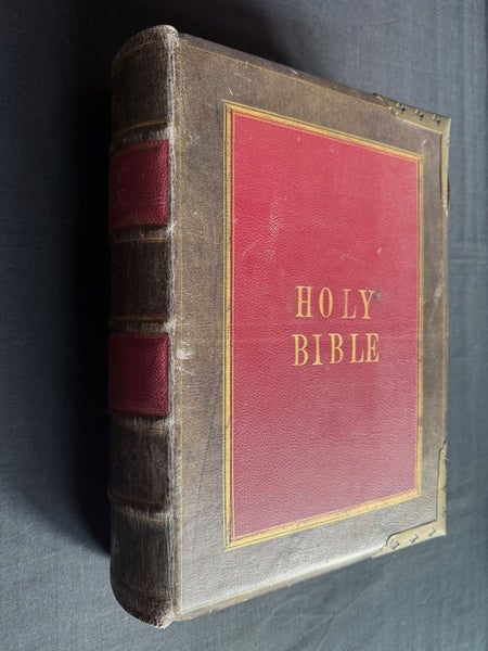 APPROX 155 YEARS OLD - THE PRACTICAL AND DEVOTIONAL FAMILY BIBLE, Rev. McFarlane Carousel 1