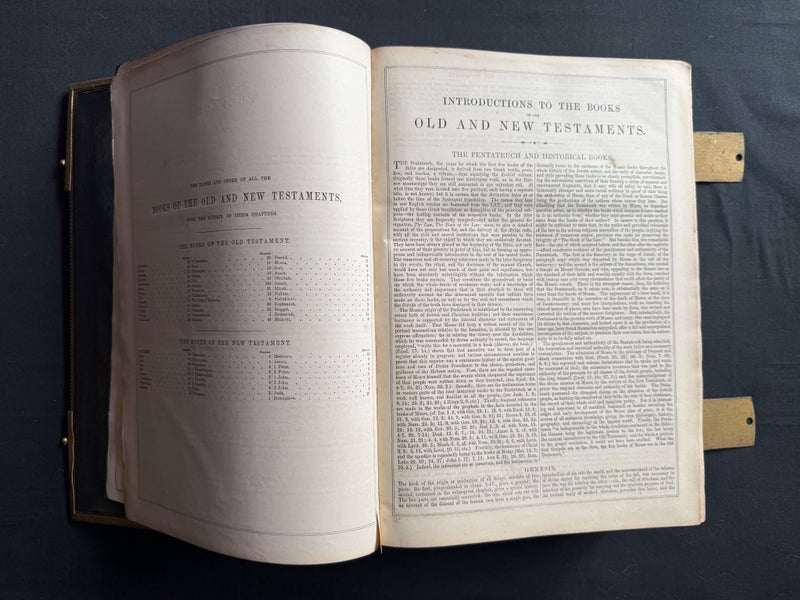 APPROX 155 YEARS OLD - THE PRACTICAL AND DEVOTIONAL FAMILY BIBLE, Rev. McFarlane Carousel 5