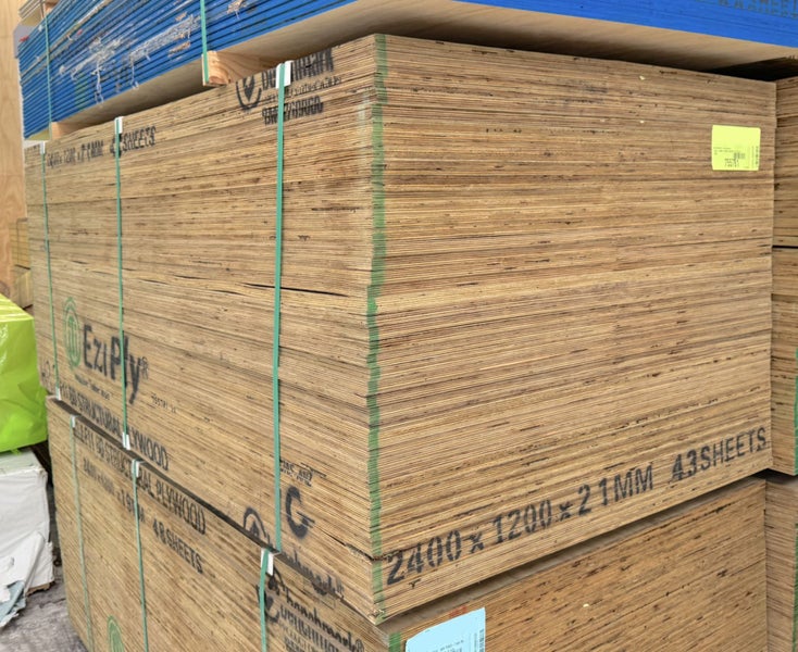 STRUCTURAL PLY, CD GRADE, F8, 2400 x 1200 x 21mm, H3.2, SECONDS - 43 SHEETS64538713103745110