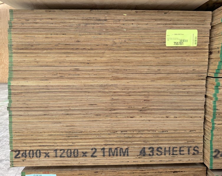 STRUCTURAL PLY, CD GRADE, F8, 2400 x 1200 x 21mm, H3.2, SECONDS - 43 SHEETS64538713103745112