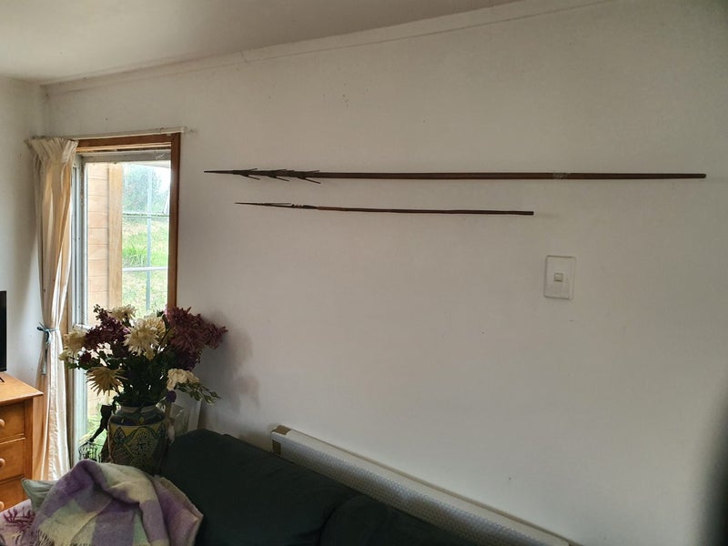 Pair of Barbed Vintage Solomon Islands Harpoon and Fishing Spear Carousel 2