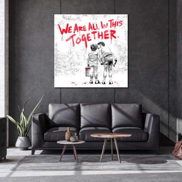 Framed $1 RESERVE 1 Panel Canvas Art Print - Banksy Carousel 4