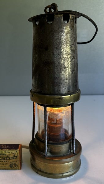 Antique miners lamp - electrified Carousel 2